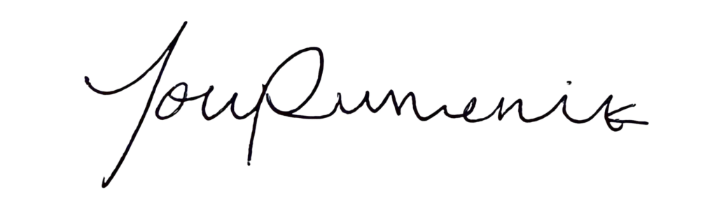 Handwritten signature in black ink on a white background, spelling out Your Rumenik in cursive script.